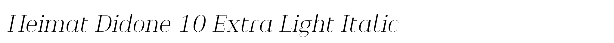 Heimat Didone 10 Extra Light Italic image
